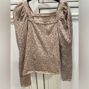 Splendid square neck lightweight sweatshirt top